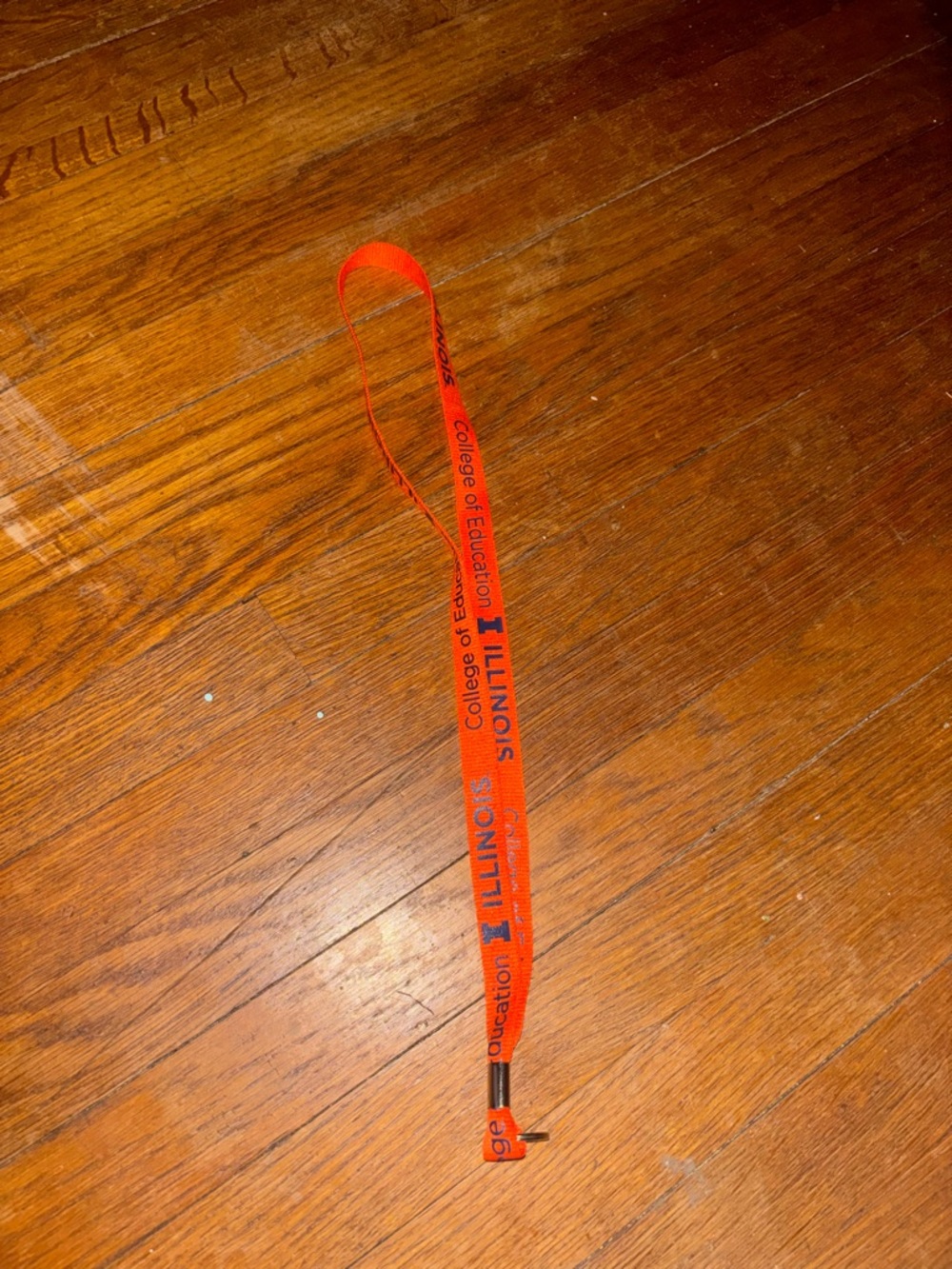 Illinois Orange Lanyard Key & Card Holder